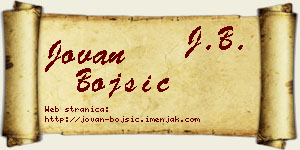 Jovan Bojšić vizit kartica